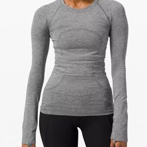 Lululemon swiftly tech long sleeve grey size 6